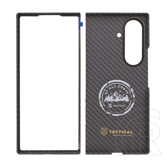 Tactical Samsung Z Fold8 Ultra magforce aramid szilikon telefonvédő (ultravékony, magsafe, karbon minta) fekete