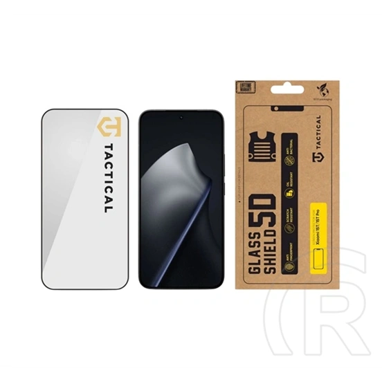 Tactical Xiaomi 15T Pro glass shield 5d képernyővédő üveg (5d, 0.33mm, 9h) fekete