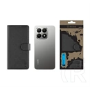 Tactical Xiaomi 15T field notes tok álló, bőr hatású (flip, asztali tartó, bankkártya tartó, prémium) fekete
