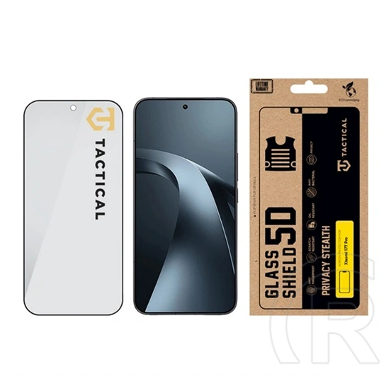 Tactical Xiaomi 17T Pro glass shield privacy stealth 5d képernyővédő üveg (5d, 0.33mm, 9h, betekintés védelem) fekete