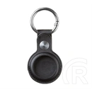 Tactical airtag beam leather bőr hatású tok (kulcstartó, karabíner) fekete Apple airtag