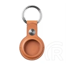 Tactical airtag beam leather bőr hatású tok (kulcstartó, karabíner) sötétbarna Apple airtag