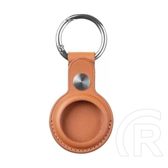 Tactical airtag beam leather bőr hatású tok (kulcstartó, karabíner) sötétbarna Apple airtag