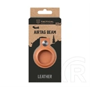 Tactical airtag beam leather bőr hatású tok (kulcstartó, karabíner) sötétbarna Apple airtag