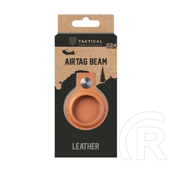 Tactical airtag beam leather bőr hatású tok (kulcstartó, karabíner) sötétbarna Apple airtag