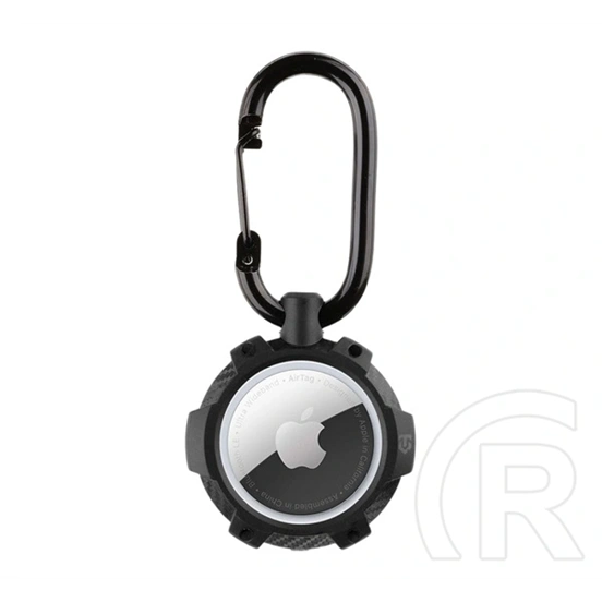 Tactical airtag beam rugged 2.0 műanyag tok (extra ütésálló, karabíner) fekete Apple airtag