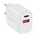 Tactical base plug dual hálózati töltő usb+type-c aljzat (20w, pd gyorstöltő) fehér