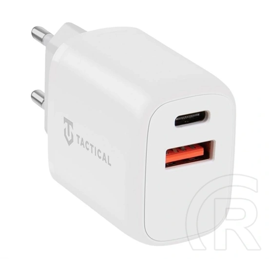 Tactical base plug dual hálózati töltő usb+type-c aljzat (20w, pd gyorstöltő) fehér