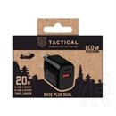 Tactical base plug dual hálózati töltő usb+type-c aljzat (20w, pd gyorstöltő) fekete