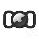 Tactical beam collar szilikon tok (nyakörvre fűzhető, matt, ütésállóság) fekete Apple airtag