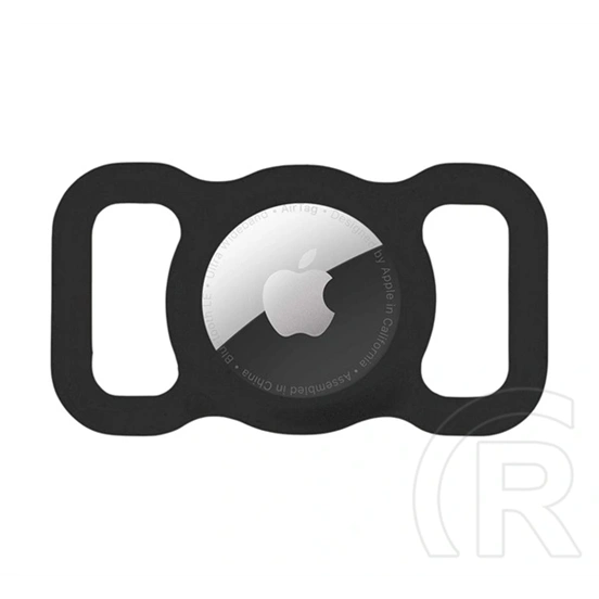 Tactical beam collar szilikon tok (nyakörvre fűzhető, matt, ütésállóság) fekete Apple airtag