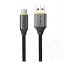 Tactical fast rope aramid 2.0 adatkábel (usb - type-c, 15w, gyorstöltő, cipőfűző, aramid bevonat, 200cm) fekete