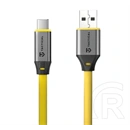 Tactical fat man 2.0 adatkábel (usb - type-c, 15w, gyorstöltő, 100cm) citromsárga
