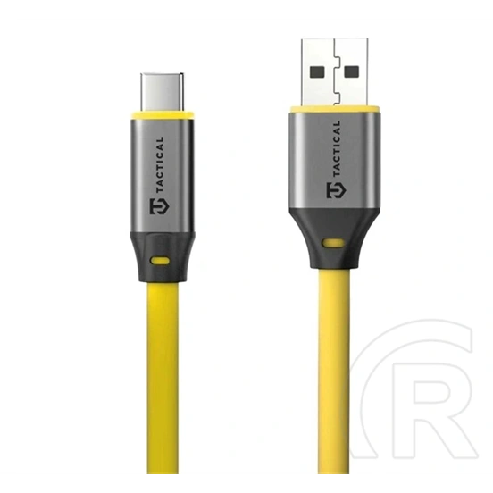Tactical fat man 2.0 adatkábel (usb - type-c, 15w, gyorstöltő, 100cm) citromsárga