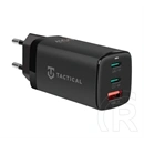 Tactical flashbang 2.0 hálózati töltő usb+2 type-c aljzat (65w, gan, gyorstöltő) fekete