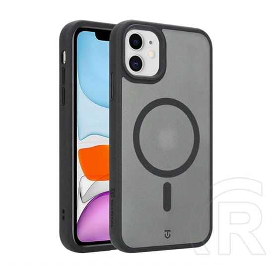 Tactical iPhone 11 magforce hypersand szilikon telefonvédő (ütésállóság, átlátszó hátlap, magsafe) fekete