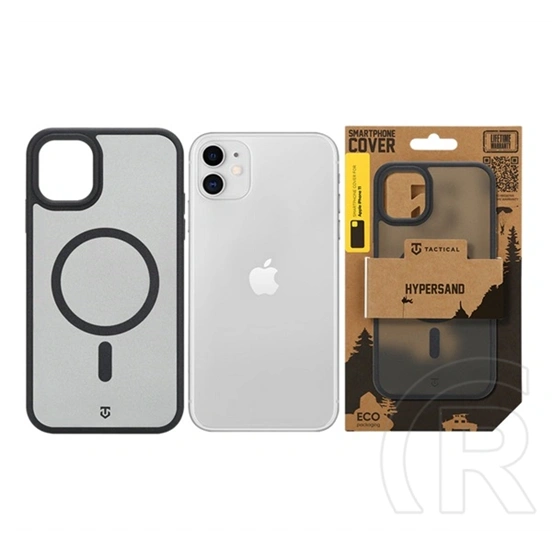 Tactical iPhone 11 magforce hypersand szilikon telefonvédő (ütésállóság, átlátszó hátlap, magsafe) fekete