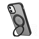 Tactical iPhone 11 magforce hyperstand szilikon telefonvédő (ütésállóság, átlátszó hátlap, magsafe, kitámasztó) fekete