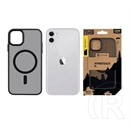 Tactical iPhone 11 magforce hyperstealth szilikon telefonvédő (ütésállóság, átlátszó matt hátlap, magsafe) fekete