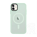 Tactical iPhone 11 magforce hyperstealth szilikon telefonvédő (ütésállóság, átlátszó matt hátlap, magsafe) világoszöld