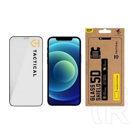 Tactical iPhone 12 Pro  glass shield 5d képernyővédő üveg (5d, 0.33mm, 9h) fekete