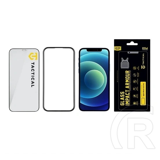 Tactical iPhone 12 Pro  impact armour glass képernyővédő üveg (3d, karcálló, antibakteriális + segédkeret) átlátszó