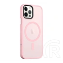 Tactical iPhone 12 Pro  magforce hyperstealth szilikon telefonvédő (ütésálló, átlátszó matt hátlap, magsafe) rózsaszín