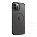 Tactical iPhone 12 Pro  magforce hyperstealth szilikon telefonvédő (ütésállóság, átlátszó matt hátlap, magsafe) fekete