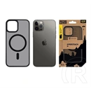 Tactical iPhone 12 Pro  magforce hyperstealth szilikon telefonvédő (ütésállóság, átlátszó matt hátlap, magsafe) fekete