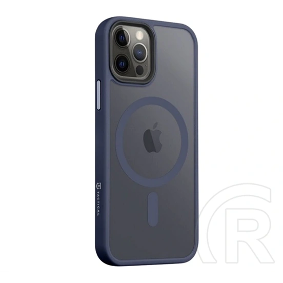Tactical iPhone 12 Pro  magforce hyperstealth szilikon telefonvédő (ütésállóság, átlátszó matt hátlap, magsafe) sötétkék