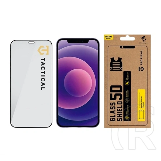 Tactical iPhone 12 mini glass shield 5d képernyővédő üveg (5d, 0.33mm, 9h) fekete
