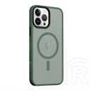 Tactical iPhone 13 Pro Max magforce hyperstealth szilikon védő (ütésálló, átlátszó matt hátlap, magsafe) sötétzöld