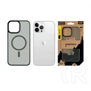 Tactical iPhone 13 Pro Max magforce hyperstealth szilikon védő (ütésálló, átlátszó matt hátlap, magsafe) sötétzöld