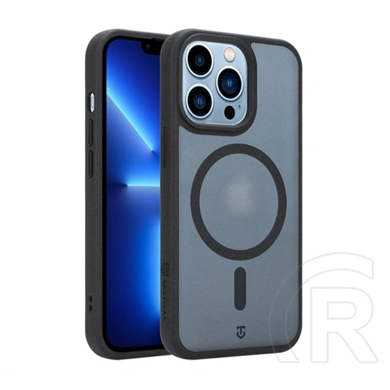 Tactical iPhone 13 Pro magforce hypersand szilikon telefonvédő (ütésállóság, átlátszó hátlap, magsafe) fekete