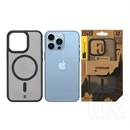 Tactical iPhone 13 Pro magforce hypersand szilikon telefonvédő (ütésállóság, átlátszó hátlap, magsafe) fekete
