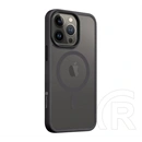 Tactical iPhone 13 Pro magforce hyperstealth szilikon telefonvédő (ütésállóság, átlátszó matt hátlap, magsafe) fekete