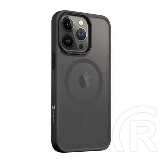 Tactical iPhone 13 Pro magforce hyperstealth szilikon telefonvédő (ütésállóság, átlátszó matt hátlap, magsafe) fekete