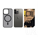 Tactical iPhone 13 Pro magforce hyperstealth szilikon telefonvédő (ütésállóság, átlátszó matt hátlap, magsafe) fekete