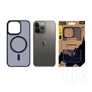 Tactical iPhone 13 Pro magforce hyperstealth szilikon telefonvédő (ütésállóság, átlátszó matt hátlap, magsafe) sötétkék
