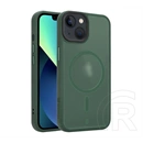 Tactical iPhone 13 magforce hypersand szilikon telefonvédő (ütésállóság, átlátszó hátlap, magsafe) sötétzöld