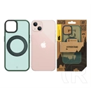 Tactical iPhone 13 magforce hyperstand szilikon telefonvédő (ütésálló, átlátszó hátlap, magsafe, kitámasztó) sötétzöld