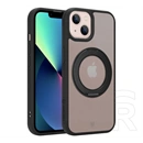 Tactical iPhone 13 magforce hyperstand szilikon telefonvédő (ütésállóság, átlátszó hátlap, magsafe, kitámasztó) fekete