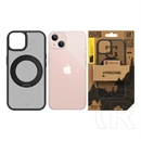 Tactical iPhone 13 magforce hyperstand szilikon telefonvédő (ütésállóság, átlátszó hátlap, magsafe, kitámasztó) fekete