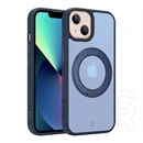 Tactical iPhone 13 magforce hyperstand szilikon telefonvédő (ütésállóság, átlátszó hátlap, magsafe, kitámasztó) sötétkék