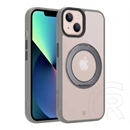 Tactical iPhone 13 magforce hyperstand szilikon védő (ütésálló, átlátszó hátlap, magsafe, kitámasztó) világosszürke