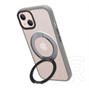 Tactical iPhone 13 magforce hyperstand szilikon védő (ütésálló, átlátszó hátlap, magsafe, kitámasztó) világosszürke