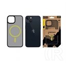 Tactical iPhone 13 magforce hyperstealth 2.0 szilikon védő (ütésálló, átlátszó matt hátlap, magsafe) fekete/citromsárga