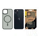 Tactical iPhone 13 magforce hyperstealth szilikon telefonvédő (ütésállóság, átlátszó matt hátlap, magsafe) sötétzöld