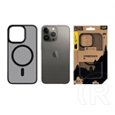 Tactical iPhone 13 mini magforce hyperstealth szilikon telefonvédő (ütésállóság, átlátszó matt hátlap, magsafe) fekete