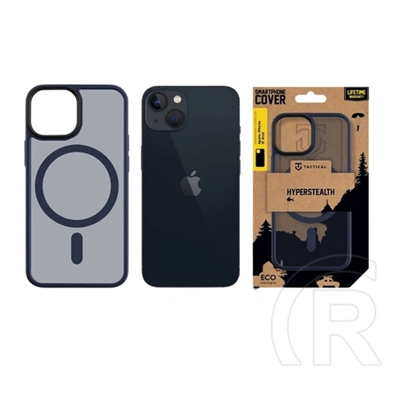 Tactical iPhone 13 mini magforce hyperstealth szilikon telefonvédő (ütésállóság, átlátszó matt hátlap, magsafe) sötétkék